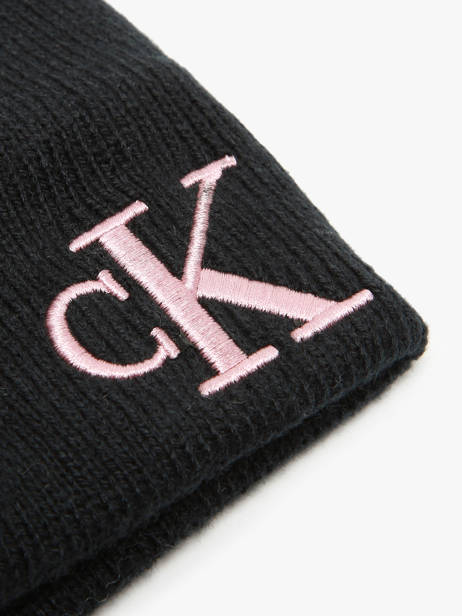 Bonnet Calvin klein jeans Noir monogram embro K612658 vue secondaire 1