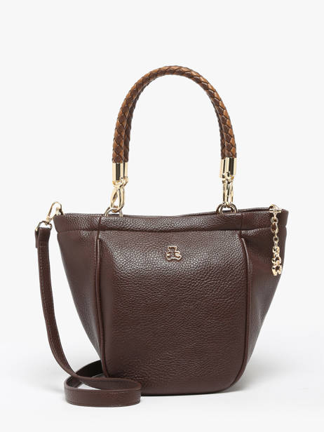 Handbag Tresse Lulu castagnette Brown tresse WANDRILL