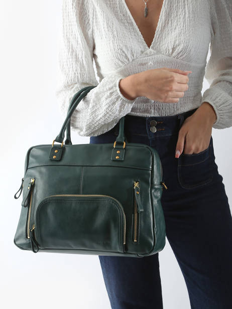 Sac Macy Cuir Nat et nin Vert vintage MACY vue secondaire 1