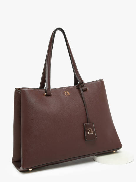 Shopping Bag Saffiano Lulu castagnette Brown saffiano WALDEMAR other view 2