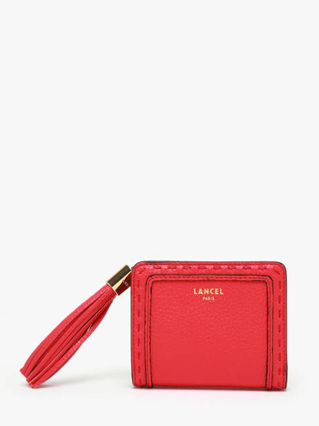 Compact Leather Premier Flirt Wallet Lancel Red premier flirt A12800