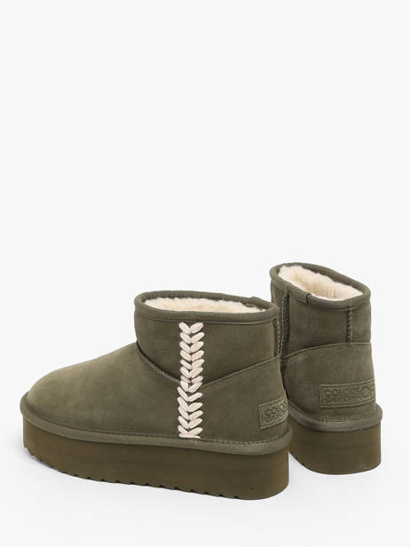 Bottines Platform Spike Colors of california Vert accessoires CYWPLA10 vue secondaire 2