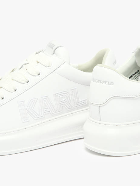 Sneakers Kapri Deco Line In Leather Karl lagerfeld White men KL52561 other view 2