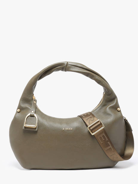 Shoulder Bag Babyatoutprix - Lucie Leather Etrier Green babyatoutprix - lucie ELUC129M