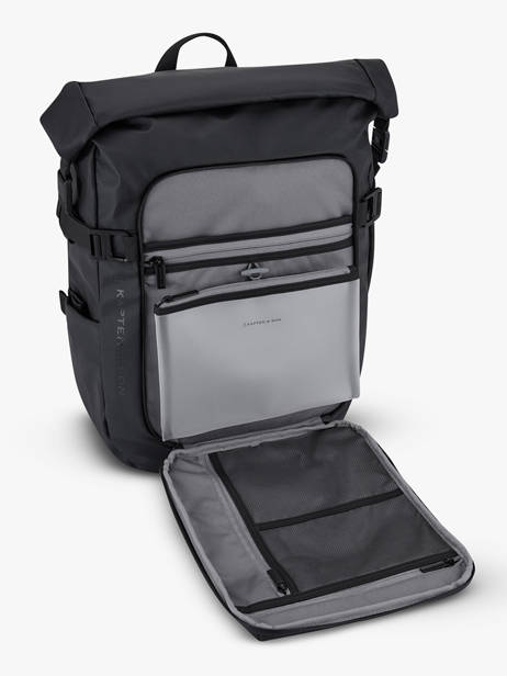 Backpack Kapten and son Black backcpack LISBON other view 3