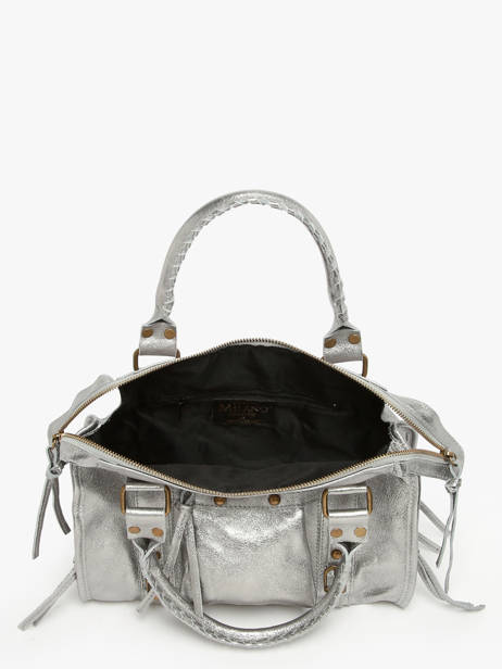 Sac Porté épaule Nine Cuir Milano Argent nine NI24092 vue secondaire 3