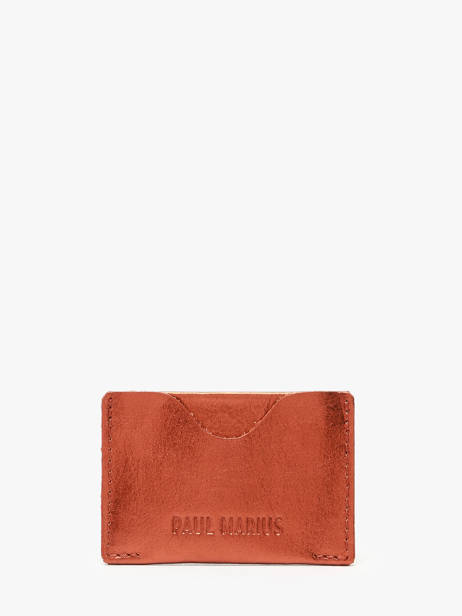 Leather Gabin Ginger Card Holder Paul marius Orange ginger GABINGIN