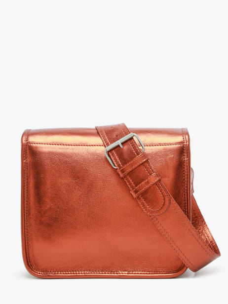 Small Leather La Sacoche Ginger Crossbody Bag Paul marius Orange ginger SACOSGIN other view 3