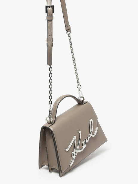 Shoulder Bag K Signature Leather Karl lagerfeld Beige k signature 240W3003 other view 2