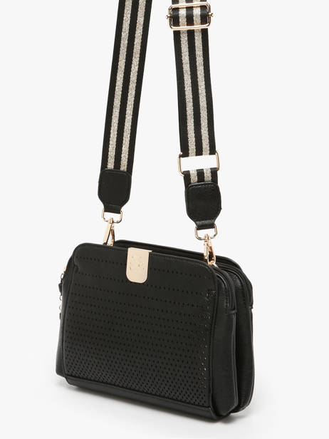 Shoulder Bag Ajoure Lulu castagnette Black ajoure WINSTON other view 1