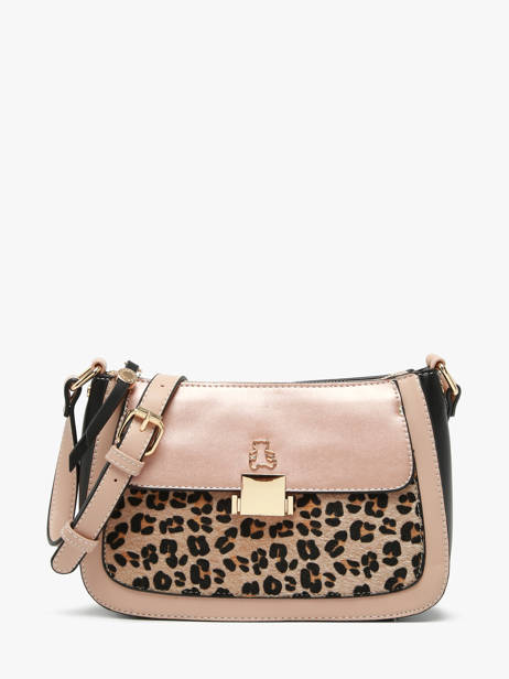 Sac Bandoulière Leopard Lulu castagnette Beige leopard TWIGGY