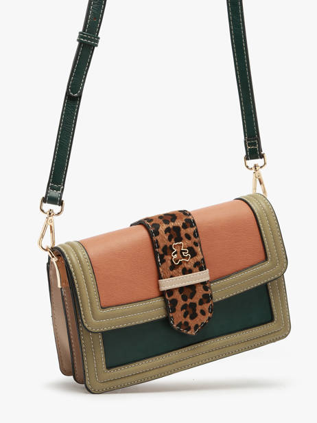 Shoulder Bag Leopard Lulu castagnette Green leopard SIMONA other view 2