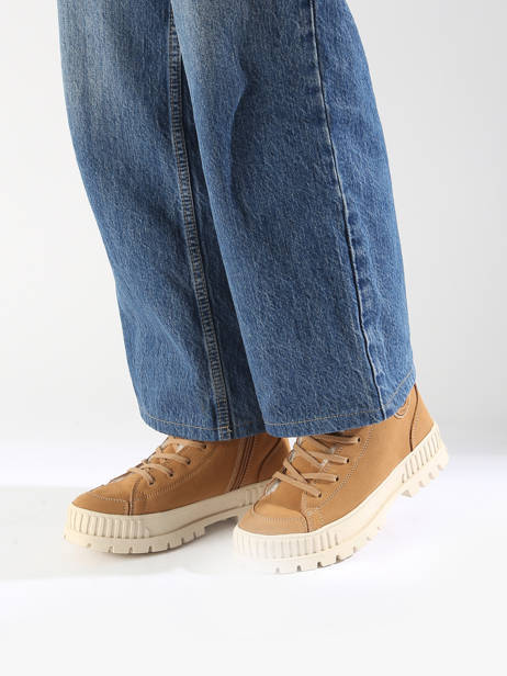 Boots Pallashock Zip In Leather Palladium Brown women 74353252 other view 1