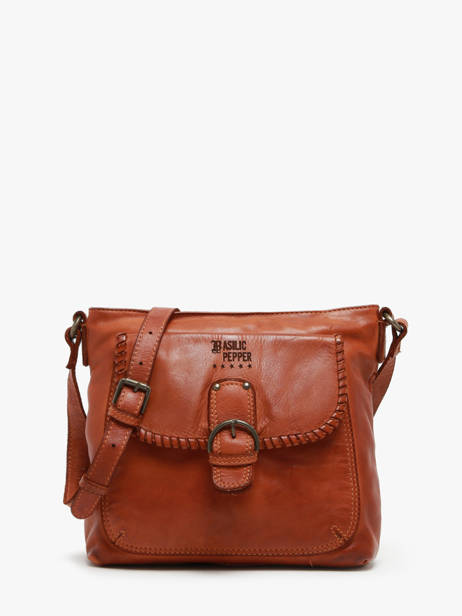 Sac Bandoulière Utility Cuir Basilic pepper Marron utility BUTI06