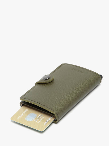 Card Holder Leather Secrid Green crisple MC other view 2