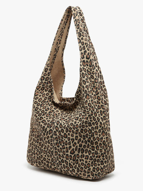 Shoulder Bag Velvet Leopardo Leather Milano Brown velvet leopardo VL24062 other view 2