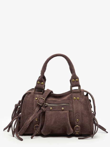 Shoulder Bag Velvet Leather Milano Brown velvet VE24093