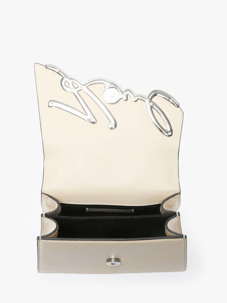 Sac Bandoulière K Signature Cuir Karl lagerfeld Beige k signature A1W30038 vue secondaire 2