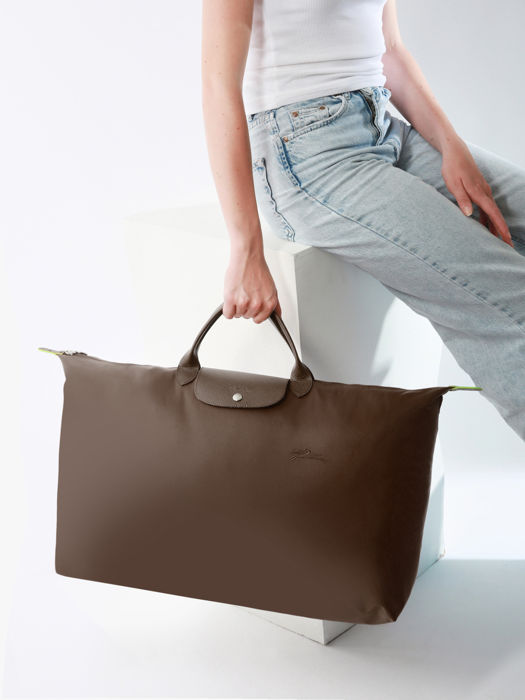 Longchamp Le pliage green Travel bag Brown