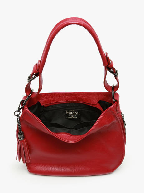 Sac Porté épaule Caviar Cuir Milano Rouge caviar CA24068 vue secondaire 3