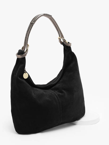 Shoulder Bag Velvet Milano Black velvet VE24091 other view 2