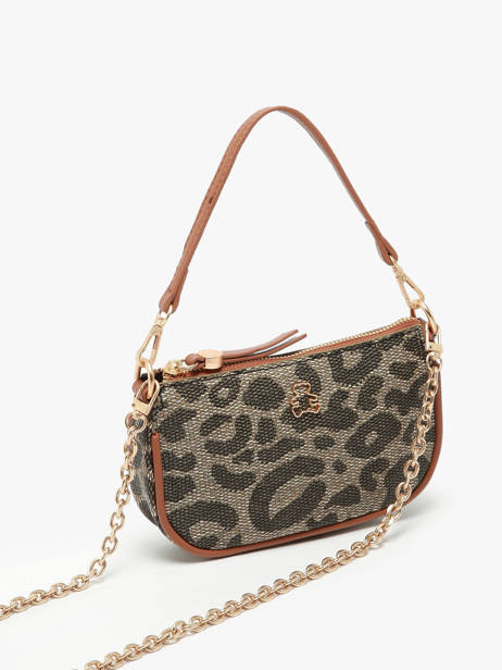 Shoulder Bag Leopard Lulu castagnette Brown leopard TENDRON other view 2