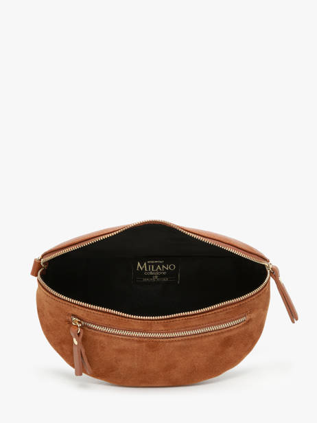 Sac Banane Cuir Milano Marron velvet caviar VC24111 vue secondaire 3