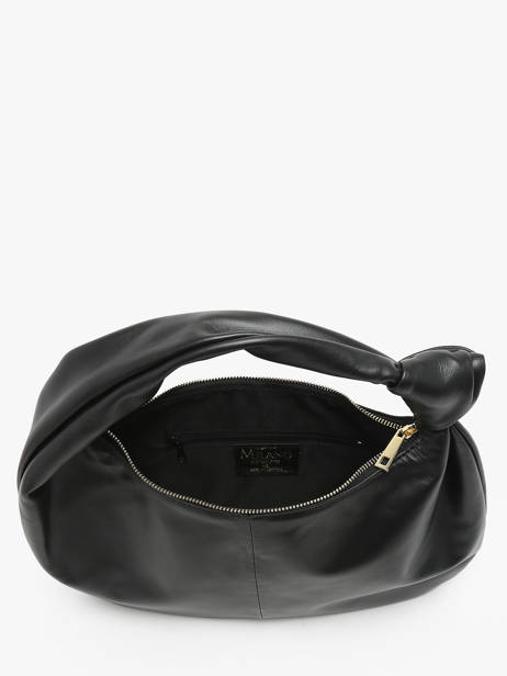Shoulder Bag Sauvage Leather Milano Black sauvage SA24114 other view 3