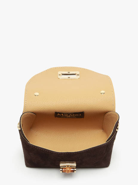 Sac Bandoulière Velvet Cuir Milano Marron velvet VE24117 vue secondaire 3
