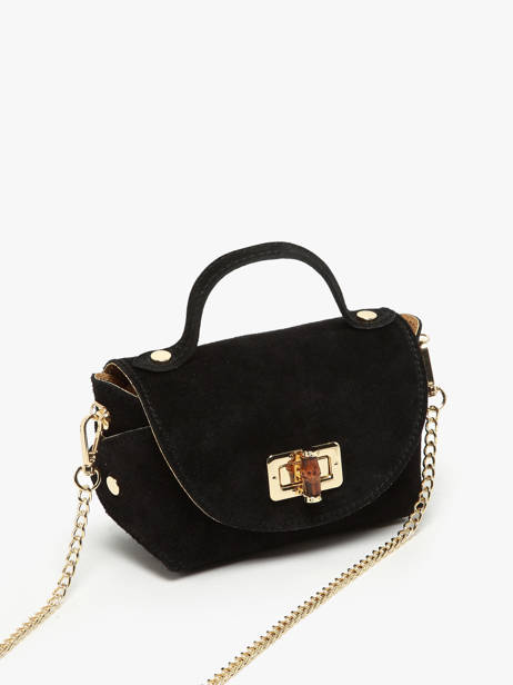 Sac Bandoulière Velvet Cuir Milano Noir velvet VE24117 vue secondaire 2