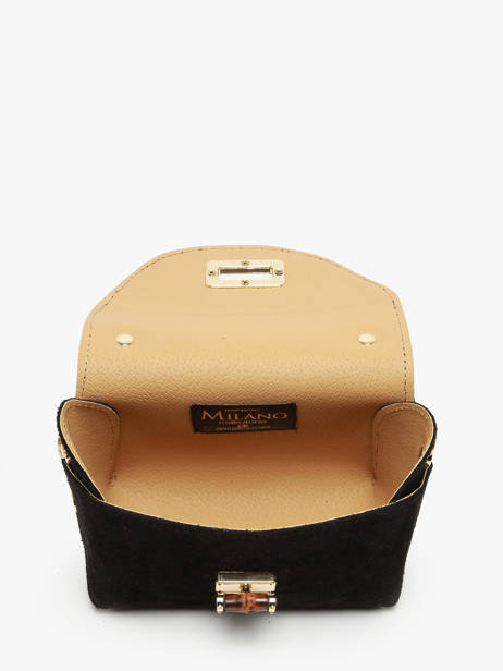 Sac Bandoulière Velvet Cuir Milano Noir velvet VE24117 vue secondaire 3