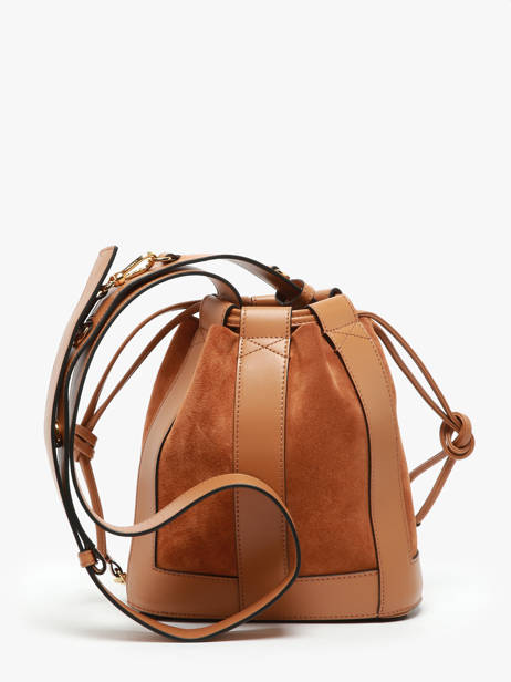 Small Leather Elles Bucket Bag Lancel Brown elles A13359 other view 4