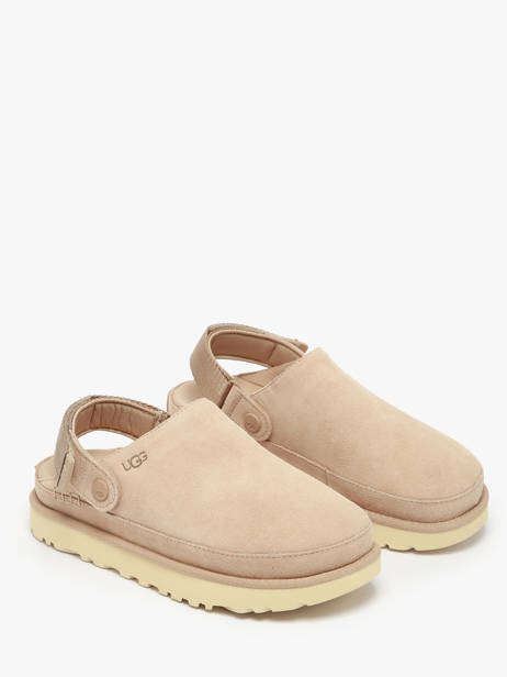 Slippers Goldenstar Clog In Leather Ugg Beige women 1138252 other view 1