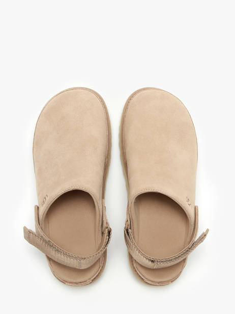 Slippers Goldenstar Clog In Leather Ugg Beige women 1138252 other view 3