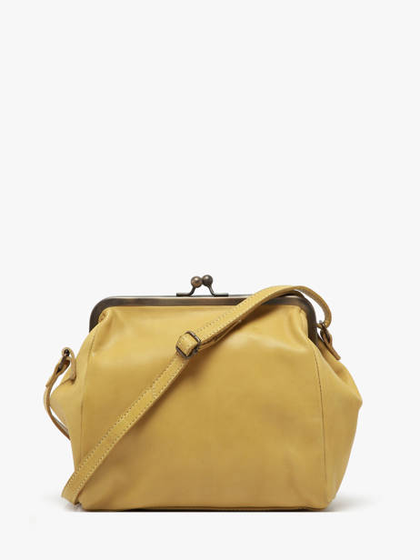 Sac Bandoulière Heritage Cuir Biba Jaune heritage BT22 vue secondaire 4