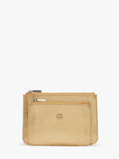 Coin Purse Leather Mila louise Gold vintage 23690RX