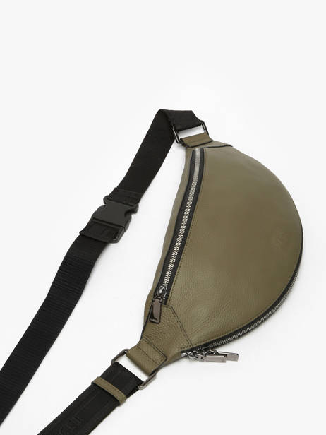 Men's Leather Origami Belt Bag Lancel Green origami A13426 other view 2