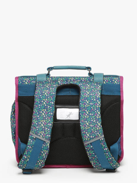 Wheeled Schoolbag 2 Compartments Cameleon Blue vintage fantasy PBVGCA38 other view 4