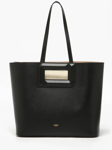 Sac Cabas Angèle Cuir Lancel Noir angele A13361