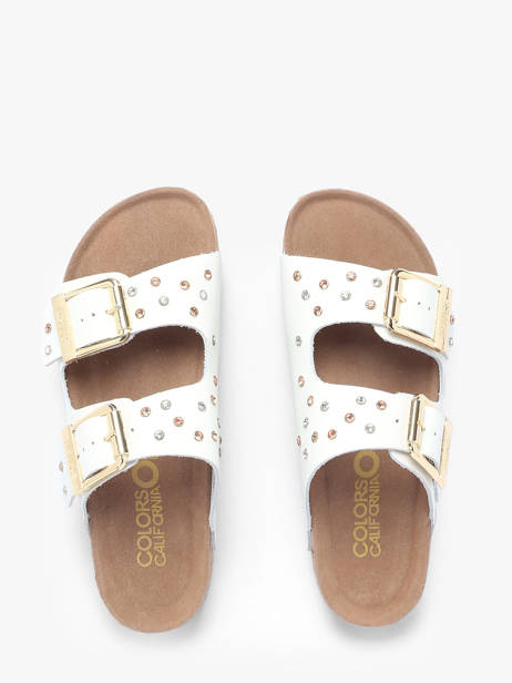 Slippers Fusbett Colors of california White women HCBIO501 other view 3