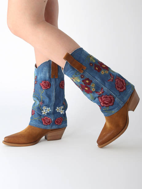 Santiago Boots In Leather Metisse Multicolor women DX2021 other view 1