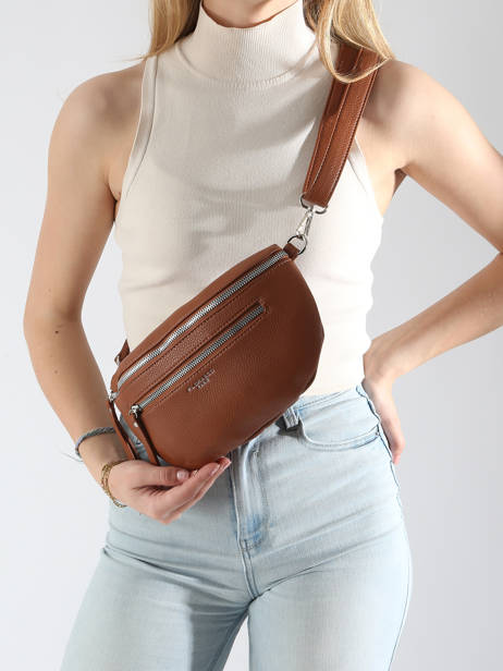Sac Banane Flora & co Marron grained F8546 vue secondaire 1