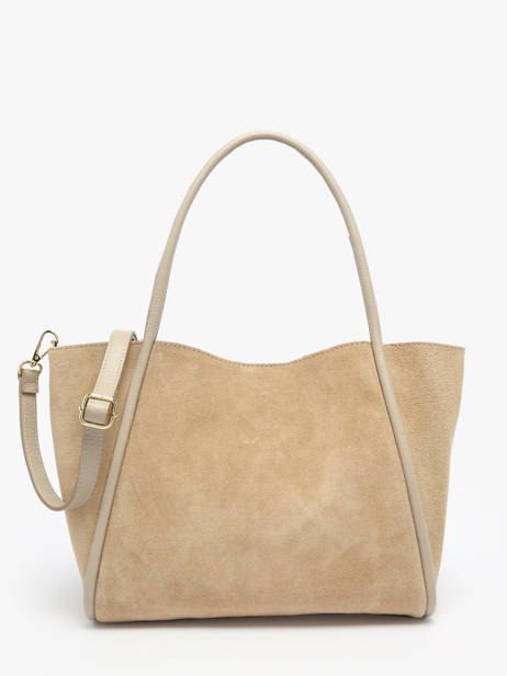 Shoulder Bag Velvet Caviar Leather Milano Beige velvet caviar VC24021