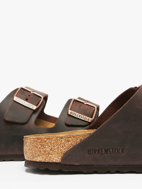Slippers Arizona Leoi Habana In Leather Birkenstock Brown men 52531 other view 2