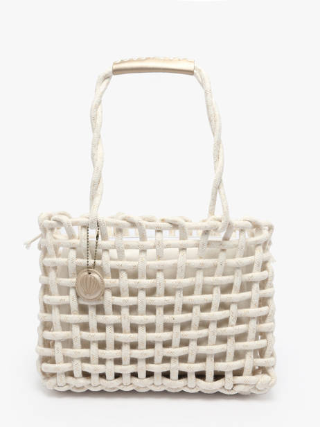 Sac à Main Crochet Le voyage en panier Beige crochet PM853