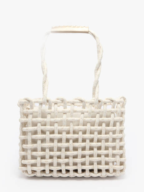 Sac à Main Crochet Le voyage en panier Beige crochet PM853 vue secondaire 4
