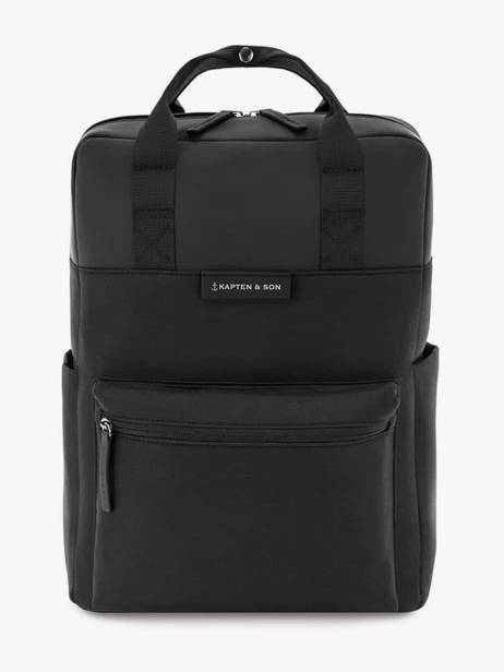 1 Compartment Backpack Bergen Small Kapten and son Black backpack S