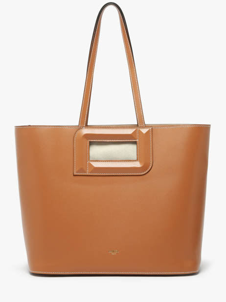 Leather Angèle Tote Bag Lancel Brown angele A13361