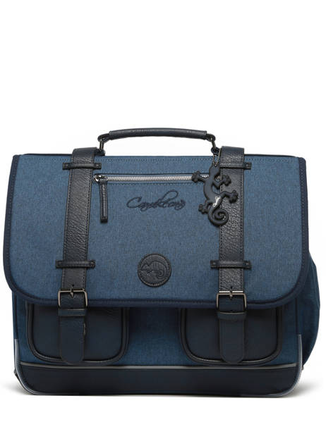 Satchel 3 Compartments Cameleon Blue vintage color VIC-CA41 other view 6