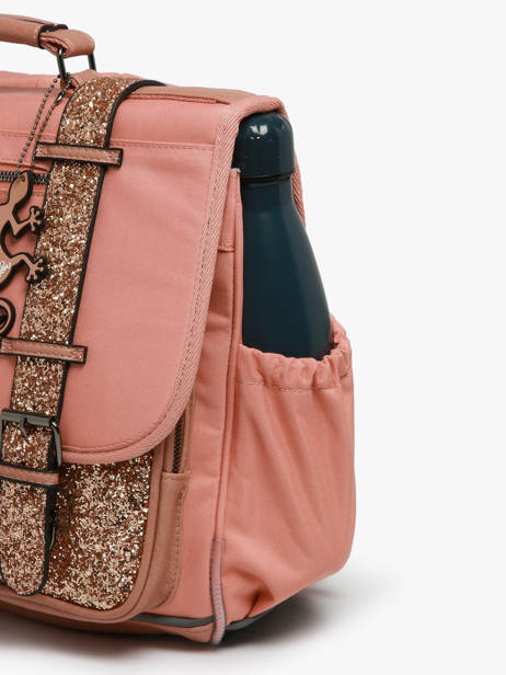 Satchel For Kids 2 Compartments Cameleon Pink vintage fantasy CA38 other view 5